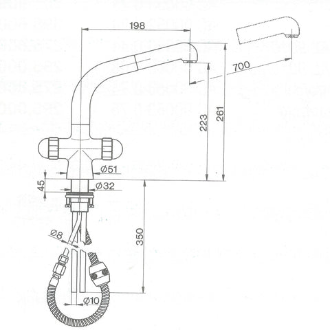 Cisal - DEA - Duplex Sink Mixer with Shower