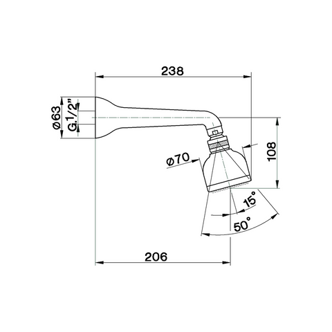Cisal - Docce - Gea Long Shower Arm