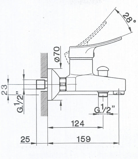 Cisal - Futurity - Single Lever Bath Mixer