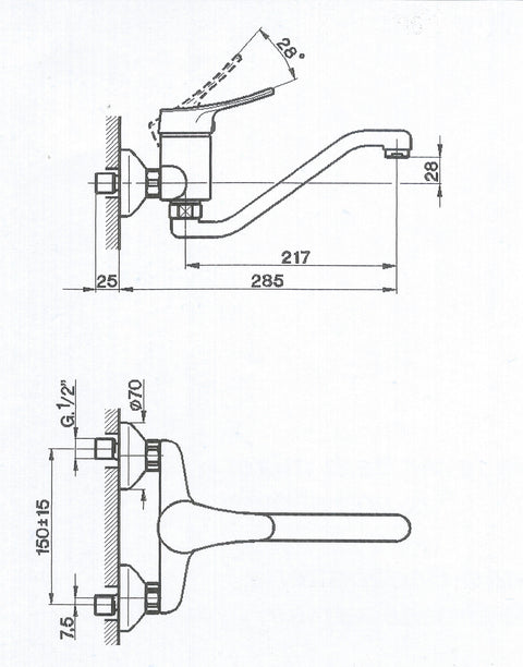 Cisal - Futurity - Single Lever Bath Mixer