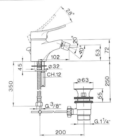 Cisal - Futurity - Single Lever Bidet Mixer