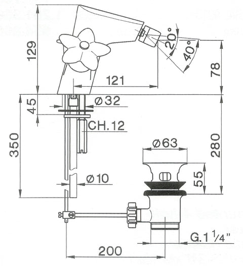 Cisal - Ginvera Ceramica - Duplex Bidet Mixer