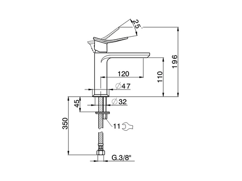 Huber - Harlock - Single Lever Basin Mixer