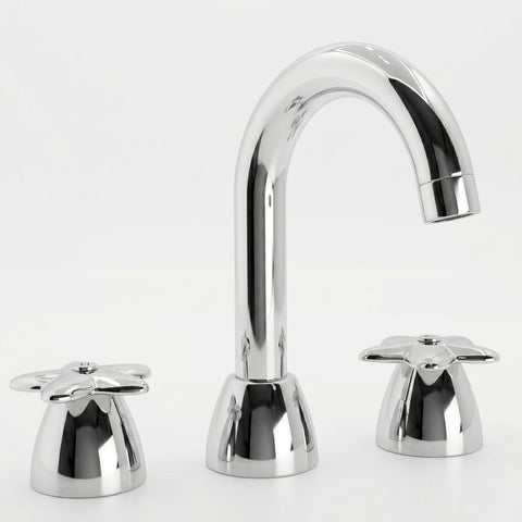 Cisal - Ginvera Ceramica - 3 Hole Duplex Basin Mixer with Spout