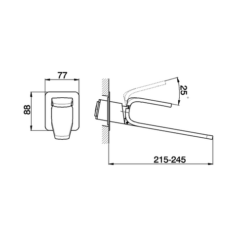 Cisal - Kawa - Single Lever Built In Basin Mixer