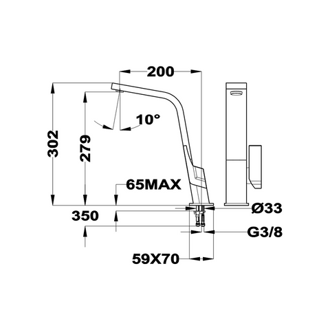 Cisal - Cucina - Single Lever Sink Mixer