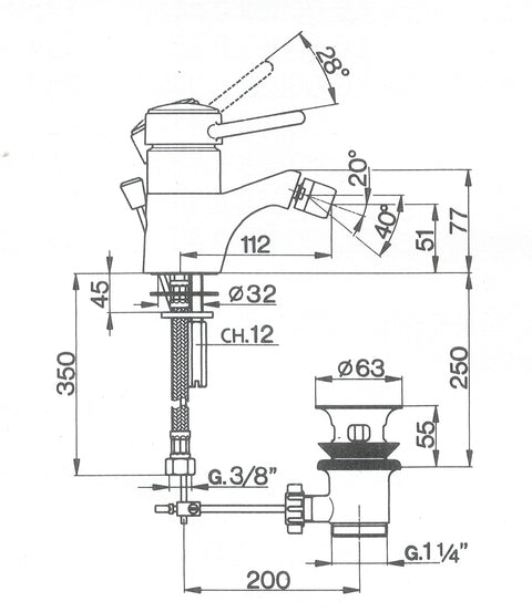 Cisal - Logic - Single Lever Bidet Mixer