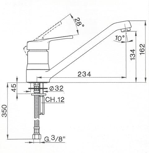 Cisal - Mito 2 - Single Lever Sink Mixer