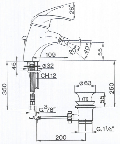 Cisal - Magic - Single Lever Bidet Mixer