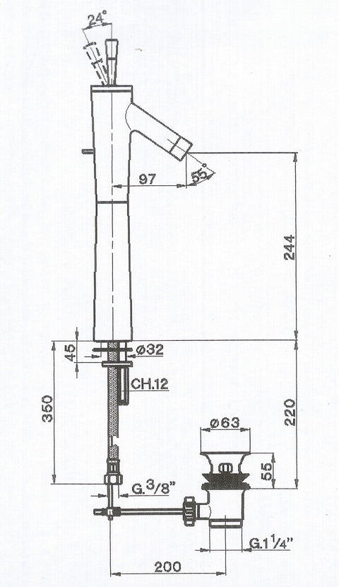 Cisal - Pumpy - Single Lever Large Basin Mixer