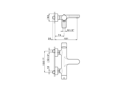 Cisal - Rock & Roll - Single Lever Bath Mixer