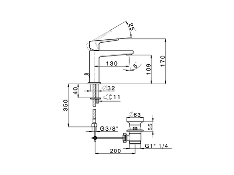 Cisal - Rock & Roll - Single Lever Basin Mixer