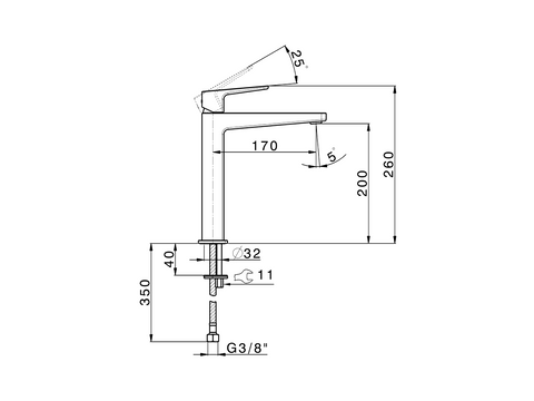 Cisal - Rock & Roll - Single Lever High Basin Mixer