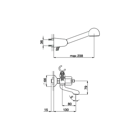 Cisal - TR - Complete Duplex Bath Mixer