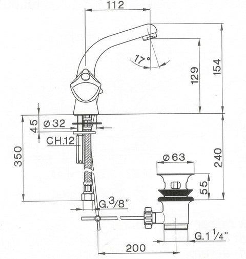 Cisal - TR - Duplex Spout Basin Mixer