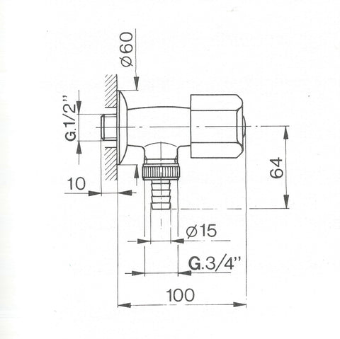 Cisal - TR - Single Water Tap with Hose Holder