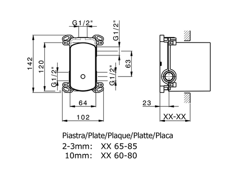 Cisal - Alma - Single Lever Built In Bath Mixer