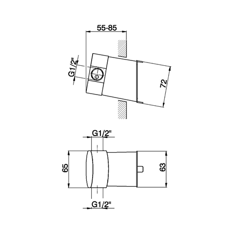 Cisal - Kawa - Single Lever Built In Basin Mixer